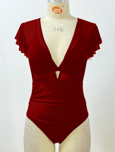 Womens Two Piece Triangle Bikini One Piece Swimsuit Set