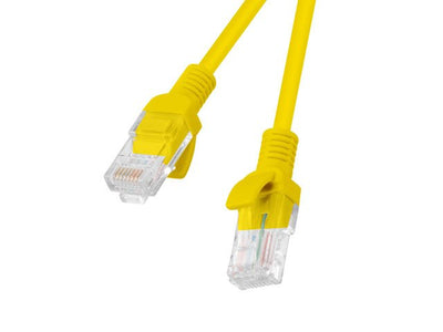 Lanberg Pack 10 Cables Network RJ45 CAT.5E UTP 0.5M Yellow — image 1
