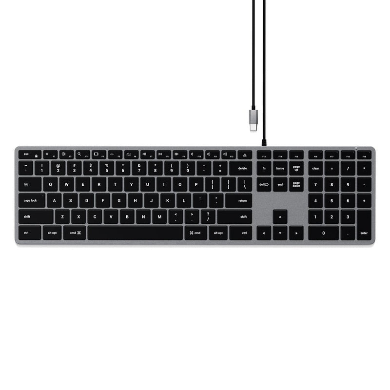 Satechi Slim W3 Keyboard Home USB Qwertz German Black Grey