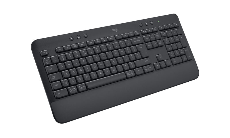 Logitech Signature K650 Wireless Keyboard Bluetooth 5.1 QWERTY Internacional Ee. Uu. Graphite