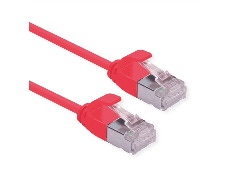 Roline U FTP Datacenter Network Cable CAT.6A (class Ea), Lsoh, Slim, Rojo 0,5M