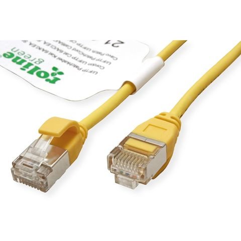 Roline Green U FTP Network Cable CAT.6A (class Ea), Lsoh, Slim, Yellow 3M