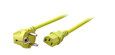 Efb Cable Power Contact Protection 90 - C13 180, Yellow 3,0M, 3 X 1,00MM — image 1