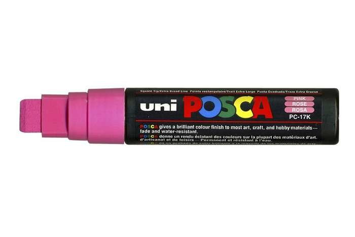 Uniball Marcador Posca PC-17K No Permanente Punta Biselada 15MM Pink