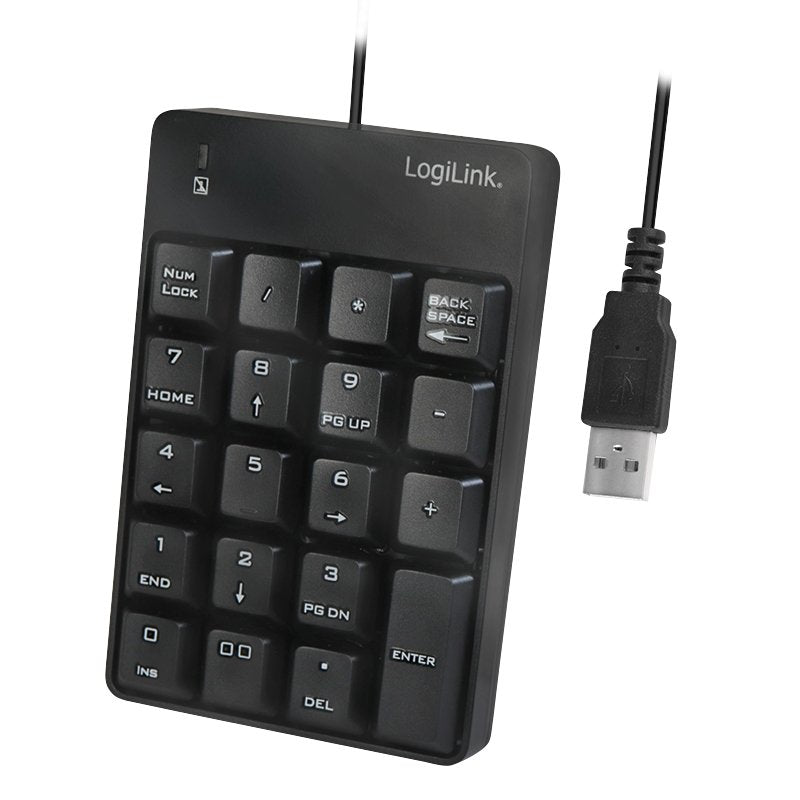 Logilink ID0184 Keyboard Numérico Laptop Black