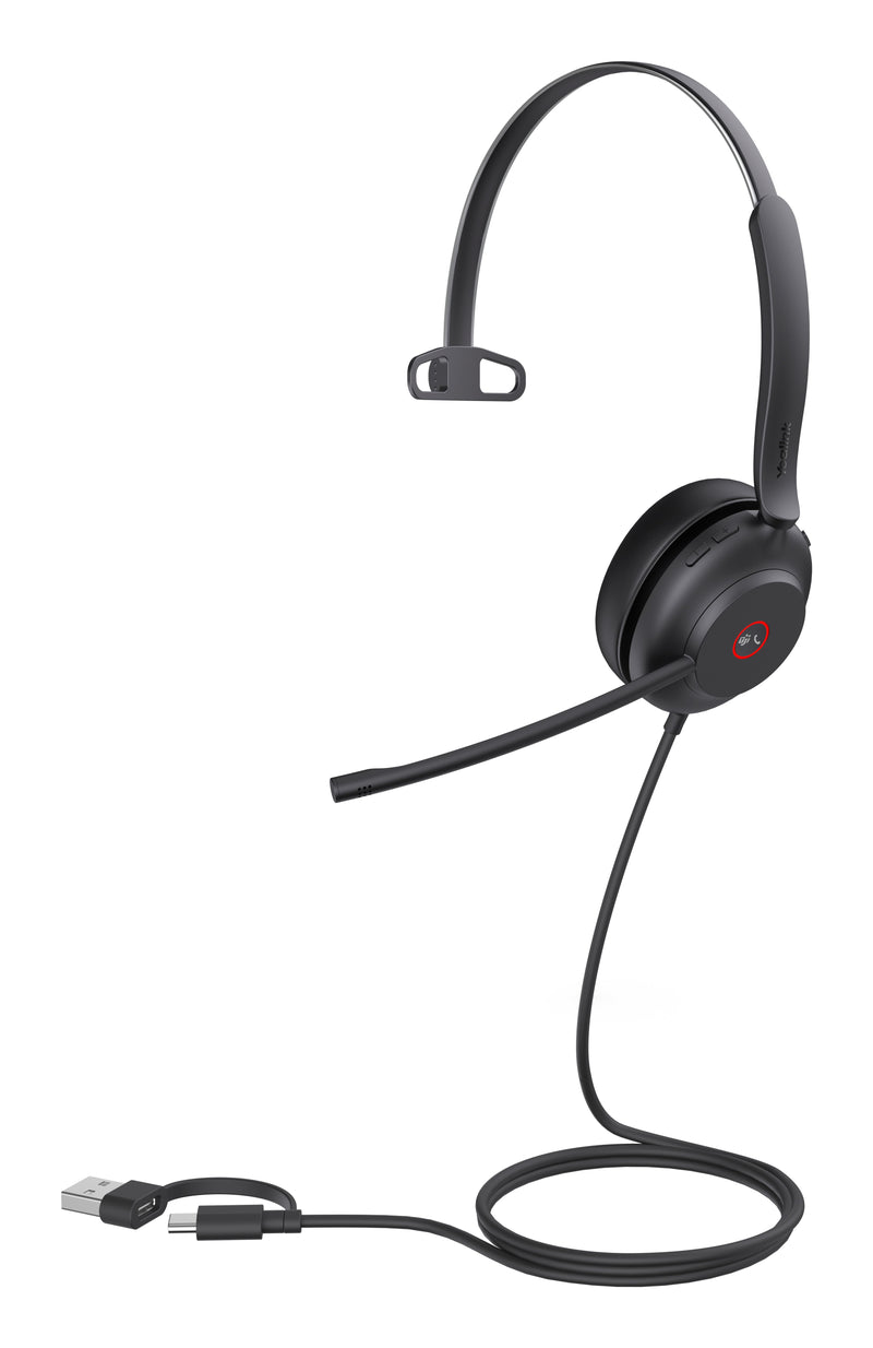 Yealink Headphones Headsets UH37 Mono Teams USB-C a