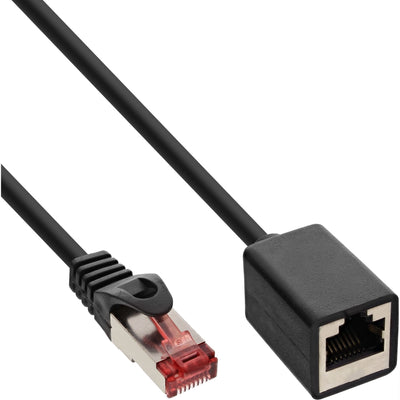 Inline Extensión Network Cable S/FTP Pimf CAT.6 250MHZ Cobre Libre Halógenos Black 1M — image 1