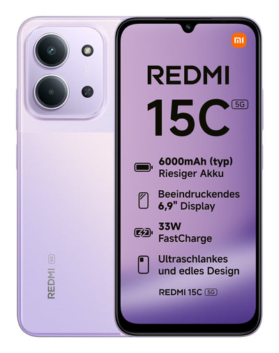 Xiaomi Redmi 15C 5G Dual SIM 4GB RAM 128GB - Dusk Purple — image 1