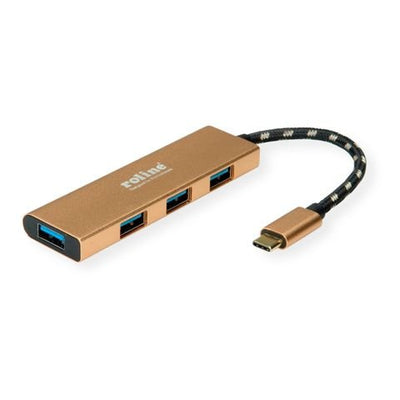 Roline Gold USB 3.2 Gen 1 Hub, 4VÍAS, Type-c Cable Connection — image 1