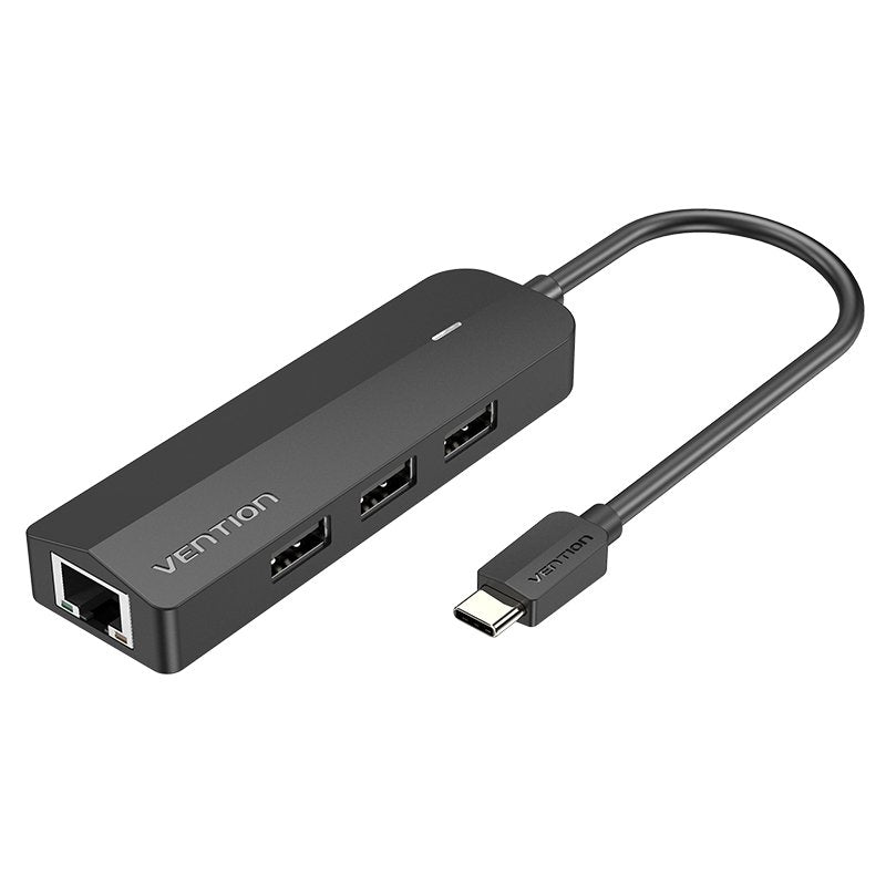 Vention Docking USB Type-c Tgobb 3x USB 1x RJ45 1X Micro B Pd Black