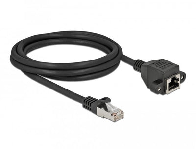 Delock 87001 Network Cable Black 1M CAT.6A S/FTP (s-STP) — image 1