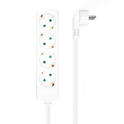 Aisens Power Strip Multiple 4 Sockets With Cable 3×1.5MM2 - 1.40M - White — image 1