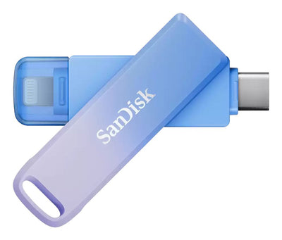 SanDisk Creator Phone Drive Unit Flash USB 128GB USB Type-c / Lightning 3.2 Gen 1 (3.1 Gen 1) Blue Lila — image 1