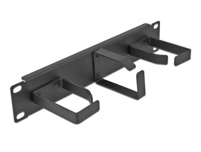 Delock 10? Organiser Cables Rangierpanel With 3 Metal Stands (2 X Horizontal, 1 X Vertical) 1 He Black