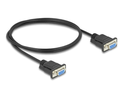 Delock 86823 Cable Serie RS-232 D-SUB9 Female a Female 1M — image 1