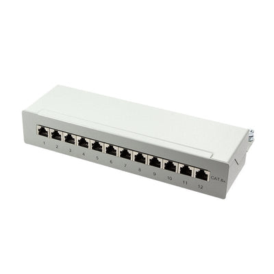 Logilink NP0019 Patchpanel CAT.6A 12 Ports Grey Desk Protegido, 12x RJ45 — image 1