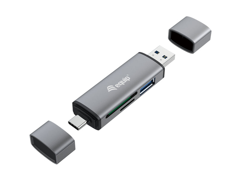 Equip Card Reader External Otg USB-C & USB-A SD/microSD
