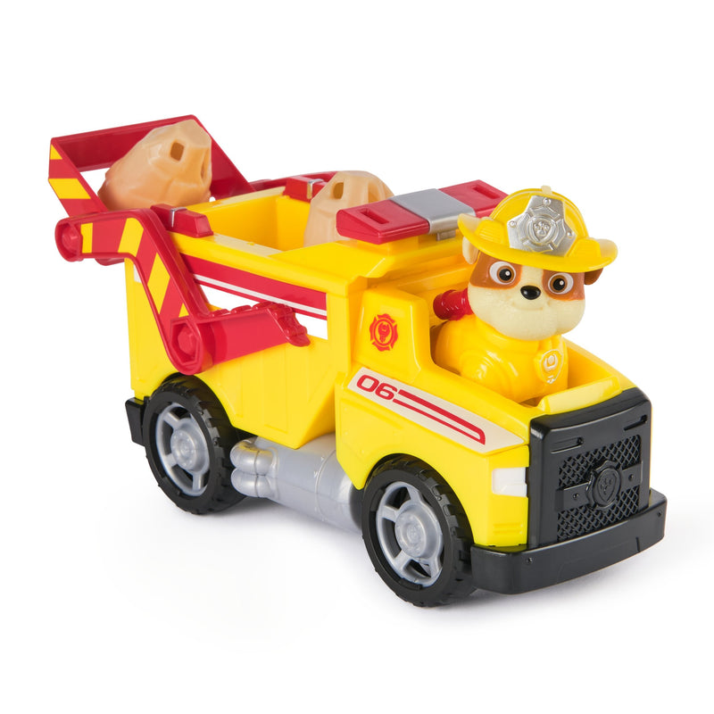 Spinmaster Paw Patrol Fire Rescue - Rubbles Rettungs-truck With Schaufel And Geschossen Sowie Rubble Hundefigu