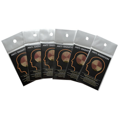 Gold Coil Hollow Radiation Protection Phone Stickers Energy Mobile Phone Paster