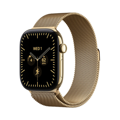 Apple Watch Series 12 (2026) GPS + Cel 42MM Box Of Titanio Oro Glossy Strap Milanese Loop Oro Glossy Siri Ai — image 1