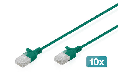 CAT.6 U-UTP Slim Network Cable, 5M, Green 10 Pcs — image 1