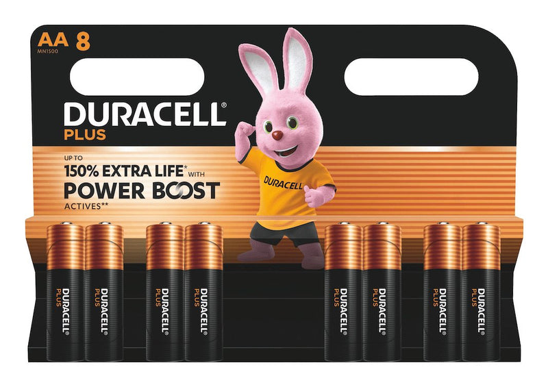 Duracell Pack 8 Batteries Aa Plus Power Boost DPBLR6B8 1.5V Alcalinas