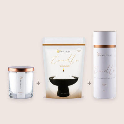 Diamond Dust Size Trio, 160g Candle + 350g Refill + 650g Tube