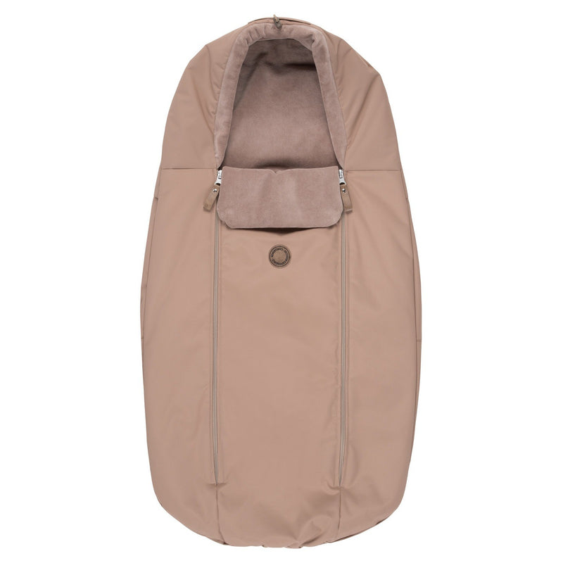 Down-Filled Baby Winter Footmuff – Brown / Beige, One Size