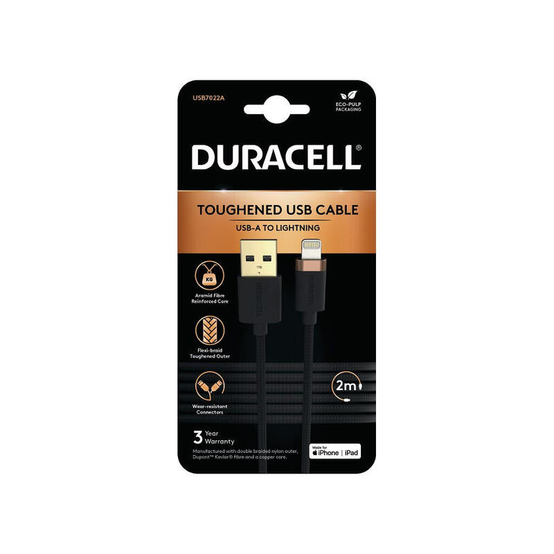Duracell USB Do Lightning 2M (czarny)