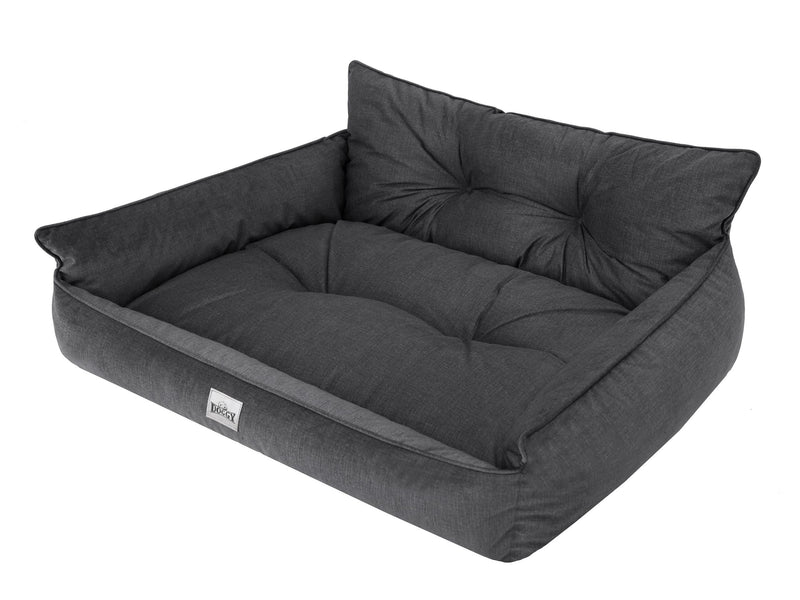 Hano Dog & Cat Bed with Removable Cover – Black, XXL