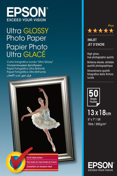 Epson Paper C13S041944 Ultra Glossy 13X18 300GR 50 Hojas — image 1