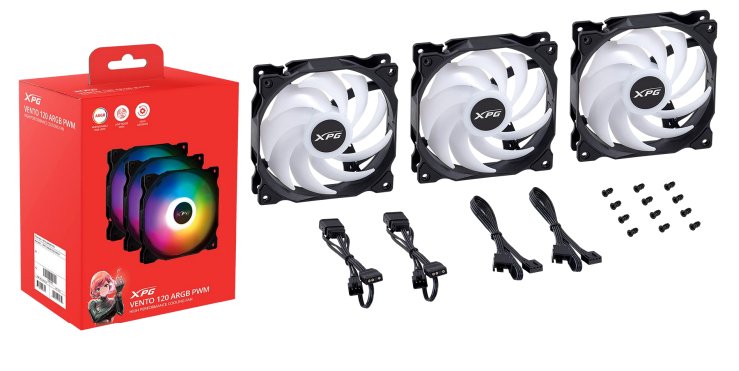 Fan PC Xpg Vento 120MM Black RGB X3