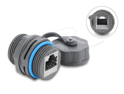 Delock Empalme Cable RJ45 Connector Female a RJ45 Connector Female CAT.6A With M23.5 X 1,5MM Gewinde And Versc — image 1