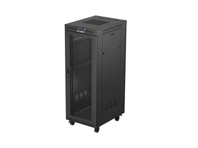Lanberg Rack Cabinet 19 Free-standing 32U 600X800 Flat Pack Mesh Door LCD Black