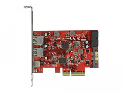 Delock Card Pci And X4 a 1x USB Type-c 2x USB-A 1X Internal USB 3.2 10Gbps — image 1