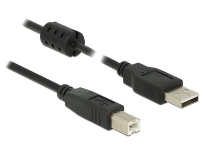 Delock USB Cable 2.0 Tipo-a Male USB 2.0 Tipo-b Male 1,0M Black — image 1
