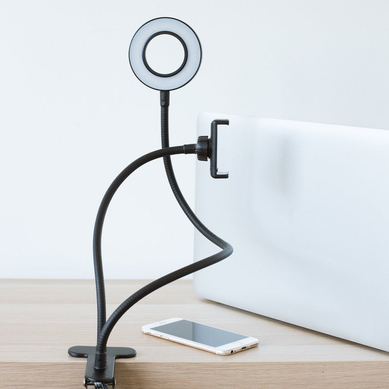Thumbsup! Vlogging Light Ring Light Selfies With Stand Smartphone
