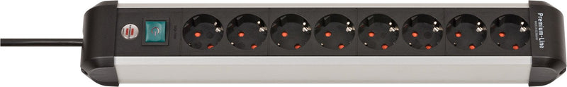 Brennenstuhl Premium-alu-line Power Strip 8 Sockets 3M H05VV-F 3G1,5