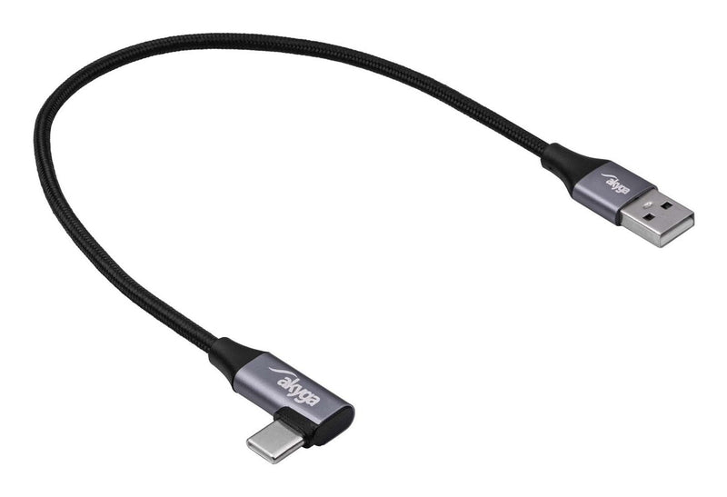 Akyga USB Cable AK-USB-58 USB Type a M USB Type-c M Angle Ver. 2.0 60W 0.3M