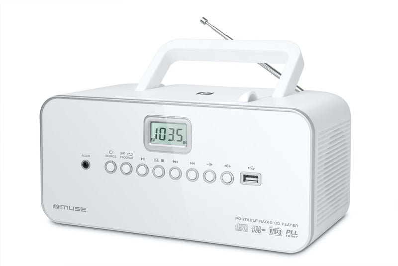 Muse M-28 Rdw Portátil Digital Color Blanco Radio Muse M-28 Rdw, Portátil Lcd, Digital, Fm, Mw, 210 X 300 X 168MM,