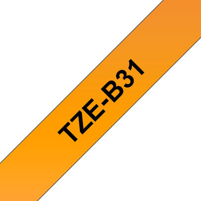 Brother TZEB31 Tape Laminated 12MM Black/Naranj 5M, P-touch PT-1005, PT-1010, 3600, D210, D400, D450, D800, E5 — image 1