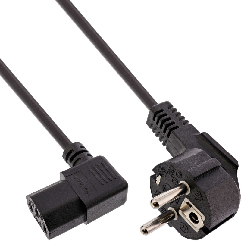 Inline Cable Power With Ángulo Recto Black 1,8M