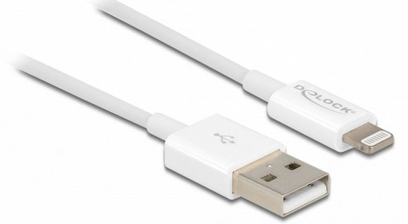 Delock Cable Charging And Datos USB Iphone ™, Ipad ™, Ipod ™ White 1M