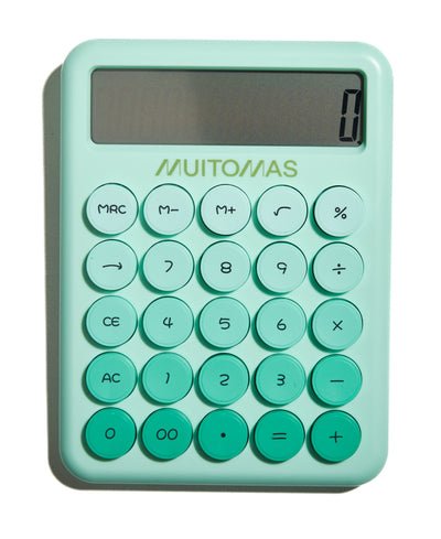 Muitomas, Calculator Laptop With Screen Large 12 Dígitos, Funciona With Battery Aaa, Colour Green Salvia — image 1