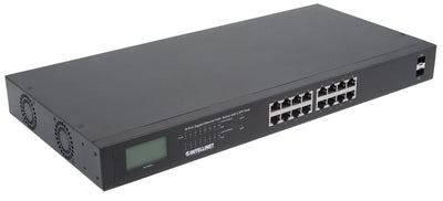 Intellinet Switch 16 Ports Gigabit PoE + Screen LCD 19 2XSFP — image 1