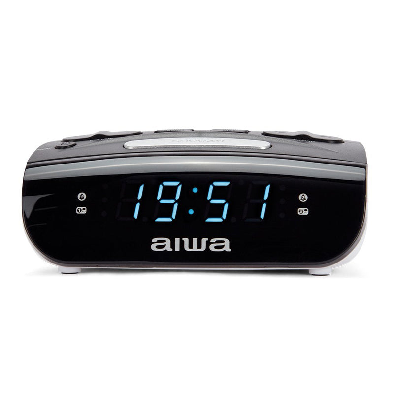 Aiwa Radio Watch Despertador CR-15BK Double Alarm Fm