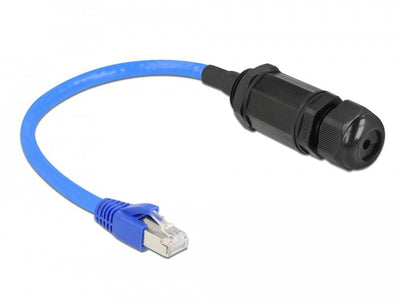 Delock Cable RJ45 Connector Male a RJ45 Connector Female CAT.6 Waterproof With Prensaestopas — image 1
