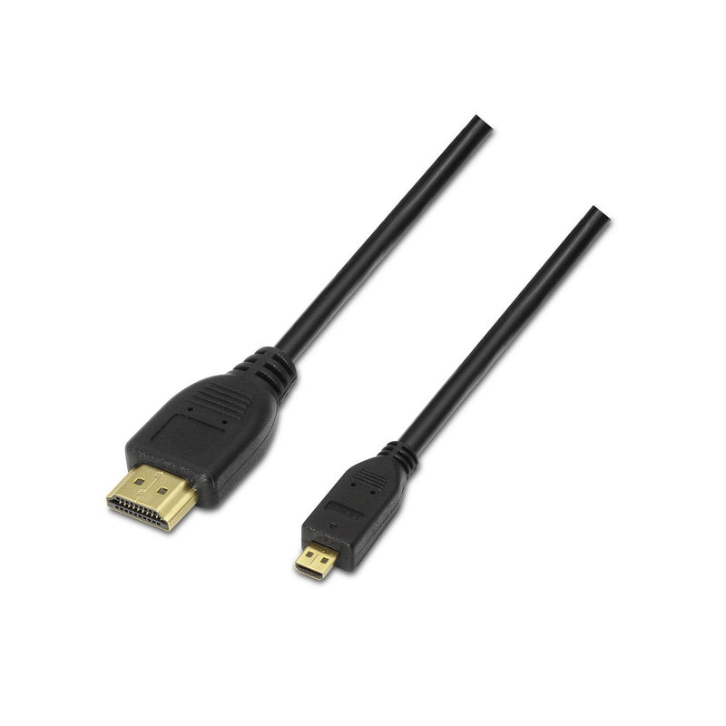Aisens Cable Micro HDMI High Speed / Hec - a Macho-d/Male - 0.80M - 3D Ethernet - Black