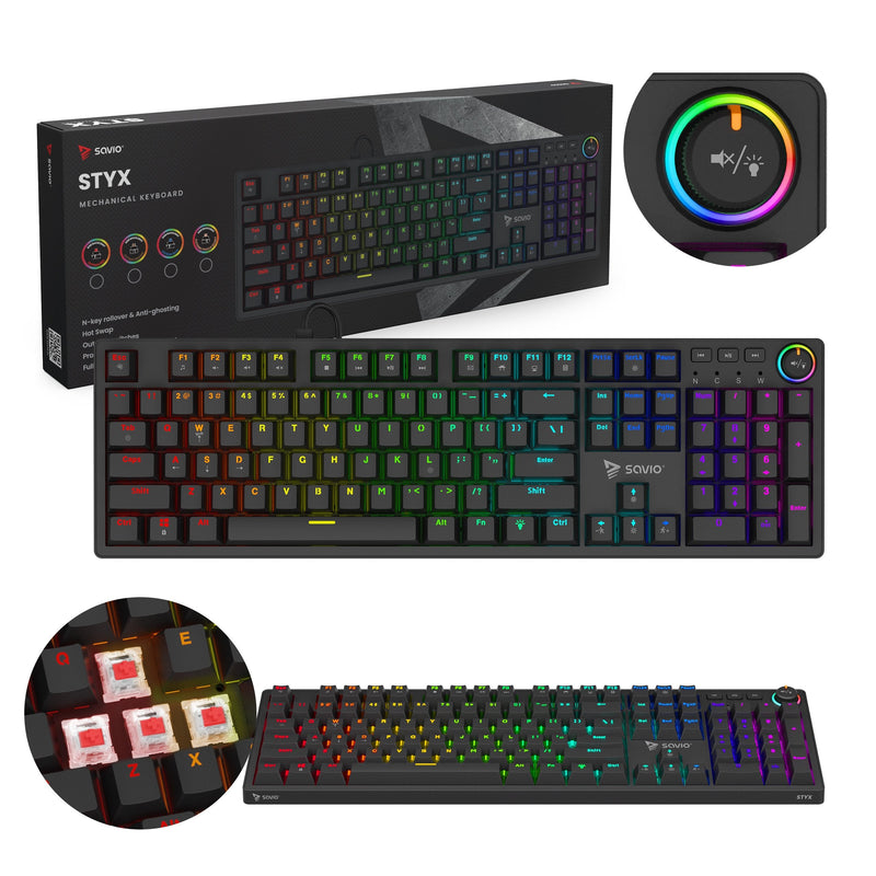 Keyboard Mecánico Styx Outemu Network Hot Swap RGB