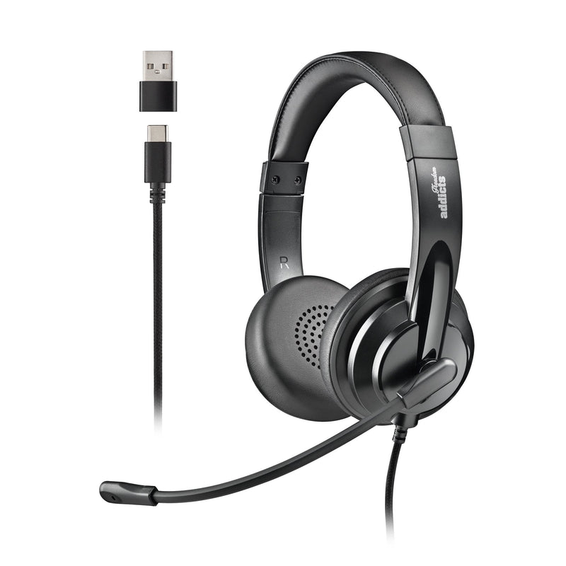 Ngs Headphones VOX605 USB With Microphone USB Black
